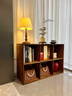 小匠材書(shū)架實(shí)木落地一體格子柜客廳家用書(shū)柜簡(jiǎn)易收納置物架古檀色6格柜 曬單實(shí)拍圖