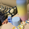 Joyfit玩味瓶大容量手提吸管水杯玩味氣味香環(huán)兒童無(wú)糖男女生禮盒 黃藍漸變550ml保溫杯+5味環(huán)【禮盒裝】 曬單實(shí)拍圖
