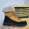Jeep吉普情侶羊毛雪地靴男女冬季新款防水防滑高幫鞋皮毛一體加絨棉鞋 金黃 【羊毛】【情侶款皮鞋碼】 41 曬單實(shí)拍圖