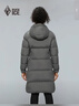 黑冰戶(hù)外女連帽中長(cháng)款鴨絨羽絨服冬季防風(fēng)保暖羽絨服 FAF8958 深灰 L 曬單實(shí)拍圖