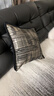 微光里沙發(fā)抱枕高貨意式皮質(zhì)黑白輕奢高級感抱枕套含芯客廳沙發(fā)靠枕靠墊 皮革編織黑抱枕【含高彈內芯】 曬單實(shí)拍圖