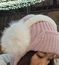 諄梧粉色帽子女冬季針織帽毛線(xiàn)雷鋒帽女士冬天帽子防風(fēng)保暖護耳滑雪帽 針織保暖護耳帽【粉色】  均碼 曬單實(shí)拍圖