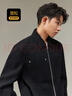 卡賓【黑素粗花呢】夾克男小香風(fēng)提花呢撞釘裝飾日常冬季長(cháng)袖外套 曬單實(shí)拍圖