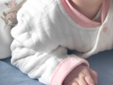 貝瑞加（Babyprints）嬰兒套裝秋冬夾棉保暖內衣男女寶寶加厚家居服秋衣護肚褲 粉80 曬單實(shí)拍圖
