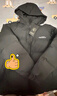 雅鹿【高充絨203G】羽絨服男士短款加厚冬季新款撞色連帽面包服外套男 黑色 4XL /195【推薦180-200斤】 曬單實(shí)拍圖