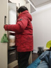 波司登25經(jīng)典極寒厚羽中大童親子款新年紅連帽羽絨外套 曬單實(shí)拍圖