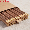 COOKSS筷子家用食品接觸級實(shí)木防滑雞翅木原木筷套裝【圓頂金?！?0雙 曬單實(shí)拍圖