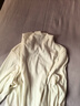 ubras虞書(shū)欣同款羽絨化蠶絲含羊毛肌底衣女秋冬打底內搭保暖奶油白色 L 曬單實(shí)拍圖