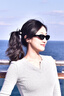 目戲偏光窄框太陽(yáng)鏡女士防紫外線(xiàn)貓眼墨鏡女 41003ASP 曬單實(shí)拍圖