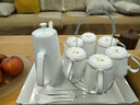 品來(lái)運 陶瓷茶具套裝骨瓷茶杯客廳輕奢泡茶壺家用水杯簡(jiǎn)約水具下午茶具 金R錦繡水具9件（帶骨瓷茶盤(pán)） 曬單實(shí)拍圖