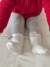 成長(cháng)寄寶寶襪子秋薄款A類(lèi)兒童純棉無(wú)骨白襪男寶白色棉襪嬰兒中筒襪女童 曬單實(shí)拍圖