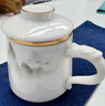 PAKCHOICE茶杯茶水分離陶瓷杯帶蓋辦公室杯羊脂玉送長(cháng)輩父親春節禮物泡茶杯 曬單實(shí)拍圖