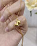 中國黃金（CHINA GOLD）黃金天使獨角獸小馬吊墜足金生肖馬本命年掛墜新年禮物送女朋友 足金木馬吊墜+贈銀鏈【約0.3g】 曬單實(shí)拍圖