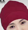 飛翔兔全棉睡帽純棉春夏薄保暖防風(fēng)男女睡覺(jué)厚包頭套頭巾光頭化療月子帽 春季夏季薄款純棉套頭帽-暗紅色 L碼(頭圍57-59cm) 曬單實(shí)拍圖