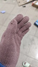 韓系兔毛手套女韓版ins冬季防寒針織保暖騎行護手5指分指手套男 咖啡色 曬單實(shí)拍圖