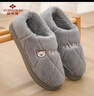 俞兆林棉拖鞋男女居家用室內簡(jiǎn)約保暖毛絨包跟防滑棉鞋 YI004 曬單實(shí)拍圖