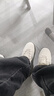 特步（XTEP）德訓薄底板鞋男鞋2026年春季新款輕便百搭學(xué)生通勤小白鞋 白塵灰/黑 42 曬單實(shí)拍圖