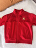 Converse 匡威男童開(kāi)襟衛衣+長(cháng)褲2件套2026新年紅色拜年服兒童加絨套裝 曬單實(shí)拍圖