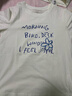 茵曼百搭純棉字母刺繡女裝圓領(lǐng)短袖t恤2025夏季新品襯衣上衣 米白色 S 曬單實(shí)拍圖