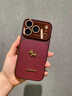 鯨咖2026馬年適用iphone17promax手機殼新款蘋(píng)果17promax帶鏡頭膜17pro高級紅色皮紋ip17相機鍵全包套 【酒紅色+小馬配件】水晶鏡頭膜-荔枝皮紋 iPhone 17 Pro  曬單實(shí)拍圖