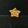 周大福鏤空爆閃方糖星星黃金耳釘(工費260)約1.75g EOF1673禮物 曬單實(shí)拍圖