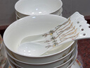 隆達骨瓷醉溪亭新中式國風(fēng)創(chuàng  )意碗盤(pán)餐具套裝 結婚喬遷禮品禮盒 骨瓷餐具套 醉溪亭家和套（中） 28件套 曬單實(shí)拍圖