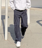 OMG運動(dòng)復古老錢(qián)風(fēng)彎刀西褲男士寬松垂感吸濕速干直筒闊腿褲休閑長(cháng)褲 深灰色 L 曬單實(shí)拍圖
