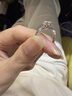 DRPT950鉑金扭臂雪花六爪鉆戒一克拉結婚求婚戒指情人節送女友禮物 1克拉 D-E/白 禮盒+證書(shū) PT950 活口(大小可調節) 曬單實(shí)拍圖