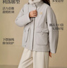 茵曼2025冬季女裝新款三防毛絨領(lǐng)工裝羽絨服高充絨量鴨絨保暖外套 雅典灰 M 163-167cm /111-120斤 曬單實(shí)拍圖