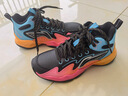 李寧（LI-NING）李寧龍拳男女大童籃球鞋2025秋季新款高幫防滑實(shí)戰訓練鞋運動(dòng)鞋 YKBV090-3黑色/彩藍色 40 曬單實(shí)拍圖