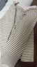 德瑪納【放松身心】春季高智感圓領(lǐng)條紋打底衫溫和貼膚藏肉長(cháng)袖女式t恤 曬單實(shí)拍圖