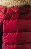 安奈兒（Annil）【極寒鵝絨】童裝男女童加長(cháng)款紅色羽絨服25冬新款毛領(lǐng)保暖拜年服 焰火紅 150 曬單實(shí)拍圖