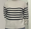 優(yōu)衣庫女裝3D棉質(zhì)圓領(lǐng)條紋針織衫/毛衣毛衫26春夏新款484504 01 乳白色 L 曬單實(shí)拍圖