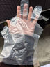 SHUANG YU一次性手套500只食品級手套防漏PE衛生手套加厚塑料透明手套 曬單實(shí)拍圖