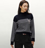 森馬（Semir）森柔|地理系列毛衣女冬季半高領(lǐng)刺繡條紋衫101724107022 曬單實(shí)拍圖
