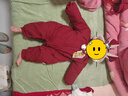 G.duck嬰兒衣服冬裝連體衣冬季外出服新生兒寶寶加厚外套拜年保暖棉服潮 紅色 100cm 100 曬單實(shí)拍圖