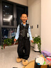 蘿卜唄唄（LUOBOBEIBEI）兒童西裝新中式男童國風(fēng)馬甲花童禮服男孩演出服 黑色四件套 130 曬單實(shí)拍圖