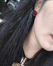 伊燦酒紅色圓形絲絨耳釘女2025年新款爆款高級感百搭耳環(huán)輕奢氣質(zhì)耳飾 酒紅色圓形絲絨耳釘 曬單實(shí)拍圖