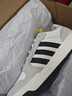 阿迪達斯（adidas）官方男鞋女鞋 新款情侶運動(dòng)鞋潮流時(shí)尚耐磨休閑鞋低幫皮面板鞋 2546/白黑棕/推薦 42.5 曬單實(shí)拍圖