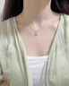 I Do鉑金PT950雪花鉆石項鏈女培育鉆石單鉆吊墜訂婚求婚送女友情人節 雪花-1克拉鉆項鏈 曬單實(shí)拍圖