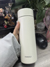 名創(chuàng  )優(yōu)品（MINISO）保溫杯顯溫大容量女士高顏值316L不銹鋼男款泡茶學(xué)生水杯子雪砂白 曬單實(shí)拍圖