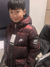 NIKE 耐克男童紅色拜年服中長(cháng)款羽絨服冬季兒童加絨內里保暖連帽上衣 曬單實(shí)拍圖