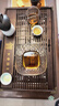 唐豐茶盤(pán)實(shí)木不銹鋼底盤(pán)家用簡(jiǎn)約小茶臺抽屜式瀝水盤(pán)儲排兩用茶托 五福配不秀鋼茶盤(pán) 曬單實(shí)拍圖
