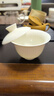 京東京造 茶杯蓋碗  360°旋轉可懸停功夫泡茶蓋碗茶具羊脂玉瓷薄胎150ml 曬單實(shí)拍圖