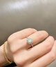 胖東來(lái)同款小方糖戒指s925純銀莫桑石情侶男女結婚戒指送女友鉆戒 方糖戒指(白金色) 1克拉莫桑鉆(開(kāi)口) 曬單實(shí)拍圖
