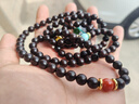 妍韻珠寶多金星印度小葉紫檀手串綠松石蜜蠟和田碧玉南紅瑪瑙正宗檀香8mm 曬單實(shí)拍圖