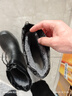 品之德 加絨保暖雨鞋雨靴水靴EVA輕便防耐磨水鞋防寒靴耐油弱酸堿勞保鞋 黑色 42 曬單實(shí)拍圖