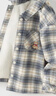 戴維貝拉（DAVE＆BELLA）兒童襯衫秋冬新款男童格子襯衣男寶寶加絨外套小童長(cháng)袖上衣 藍灰格【現貨】 150 cm（建議身高140-150cm） 曬單實(shí)拍圖