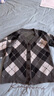薩姆依 菱格開(kāi)衫毛衣女學(xué)生秋冬外穿2022年新款寬松設計感ins慵懶風(fēng)bf溫柔日系復古針織衫軟糯外套 菱格開(kāi)衫 均碼 曬單實(shí)拍圖