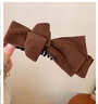 黎傾絲絨蝴蝶結香蕉夾發(fā)夾【棕】扭扭夾豎夾后腦勺高馬尾抓夾新年禮物 曬單實(shí)拍圖